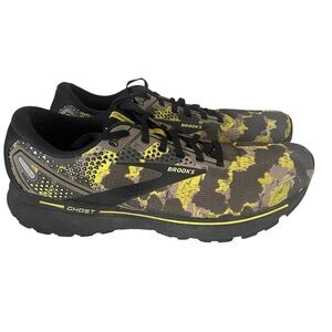 Brooks Ghost 14 Olive Punch Black Camo Men’s Size 13 Sneaker Shoe